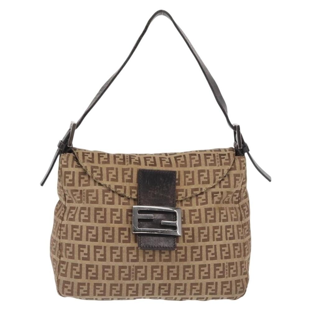 Fendi Zucchino Handbag Beige